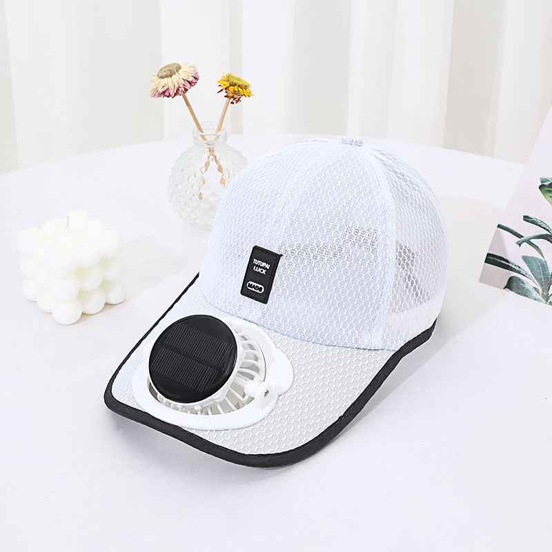 Solar Charging Fan Hat | Breathable Cooling Cap