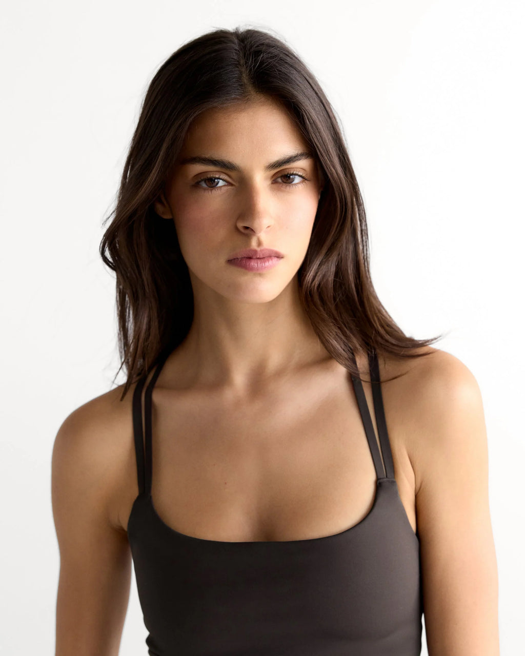 Ultimate Cross Back Top - Coffee Bean