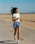Contrast Binding Track Shorts - Blossom Blue