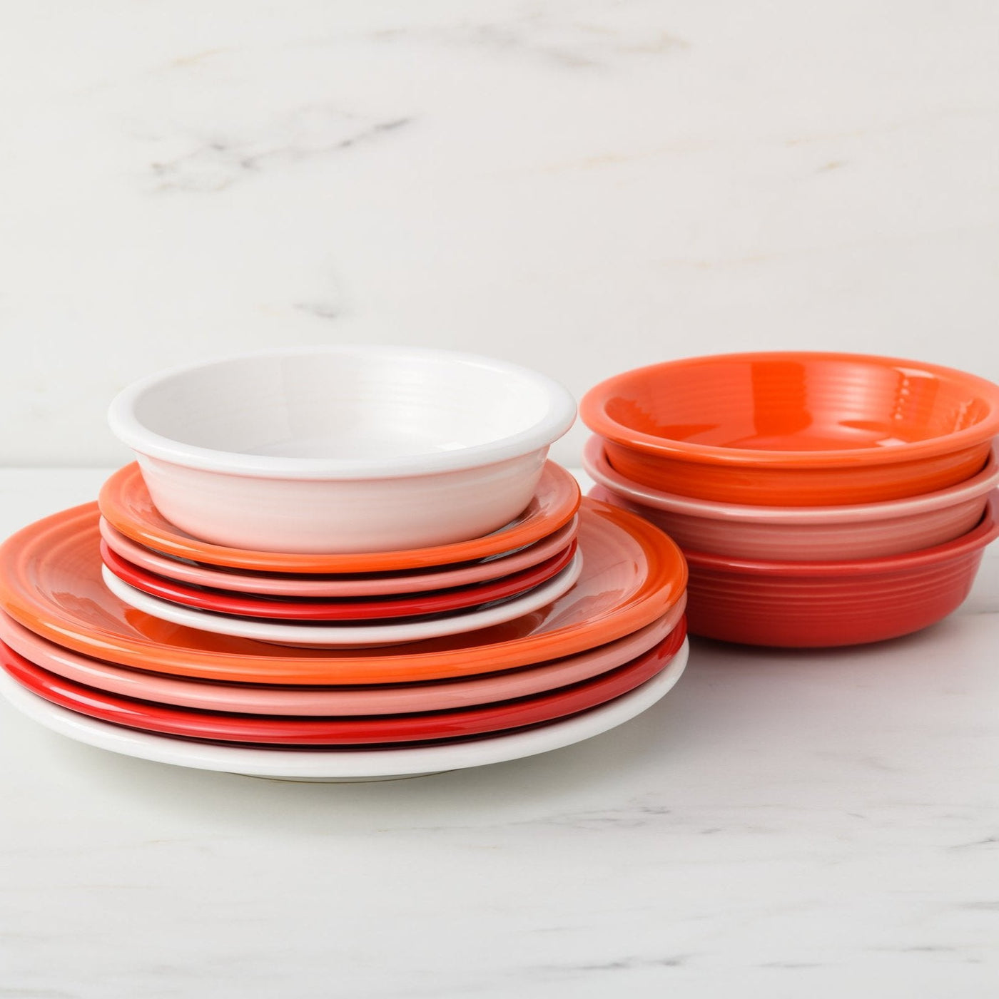 Mixed Sunset Horizon Classic Rim 12-Piece Dinnerware Set, Service for 4