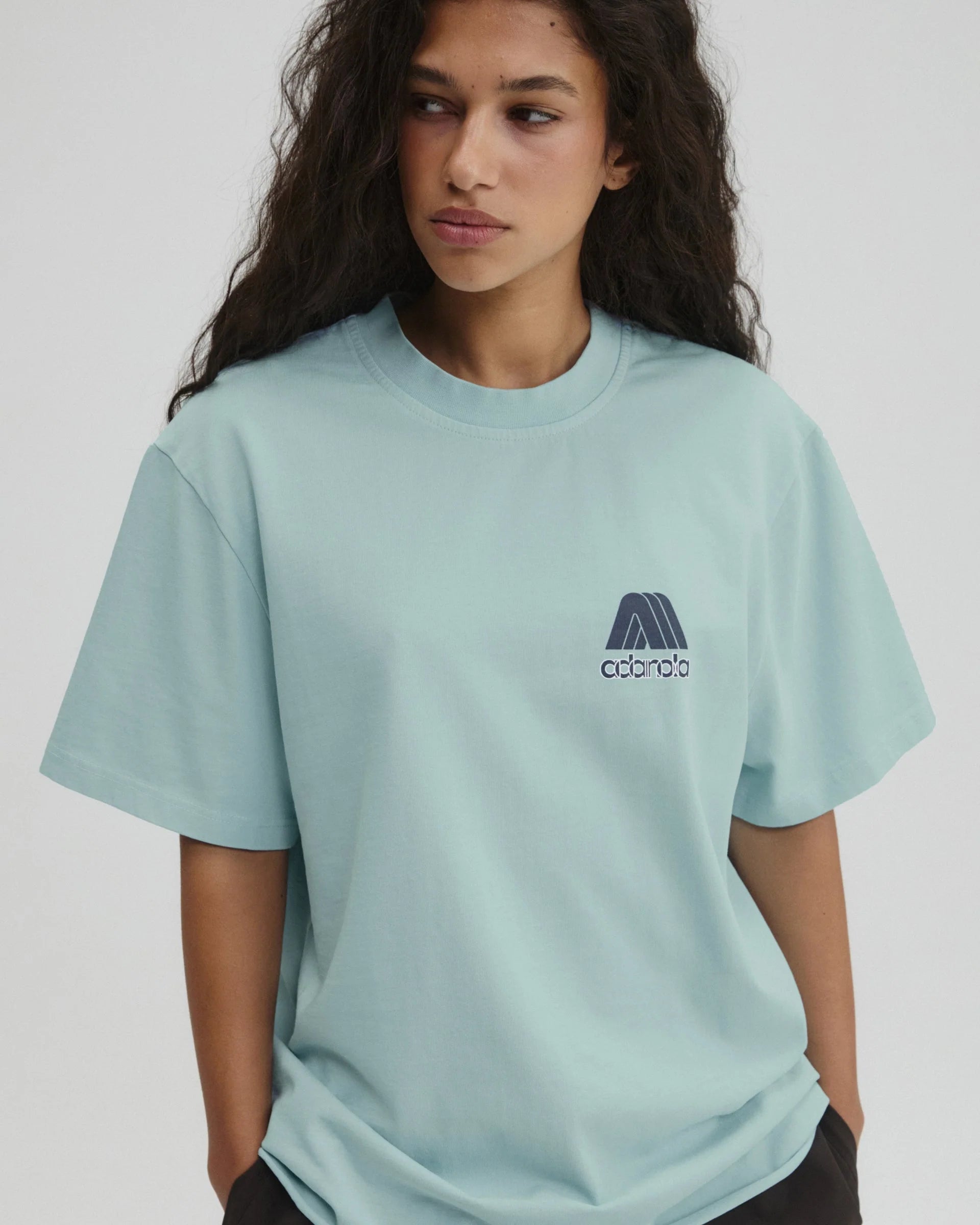 Echo Washed Short Sleeve Oversized T-shirt - Ocean Blue/Midnight Blue