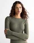 Ultimate Long Sleeve Top - Olive Green