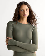 Ultimate Long Sleeve Top - Olive Green