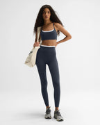 Ultimate Double Layer Leggings - Midnight Blue/White