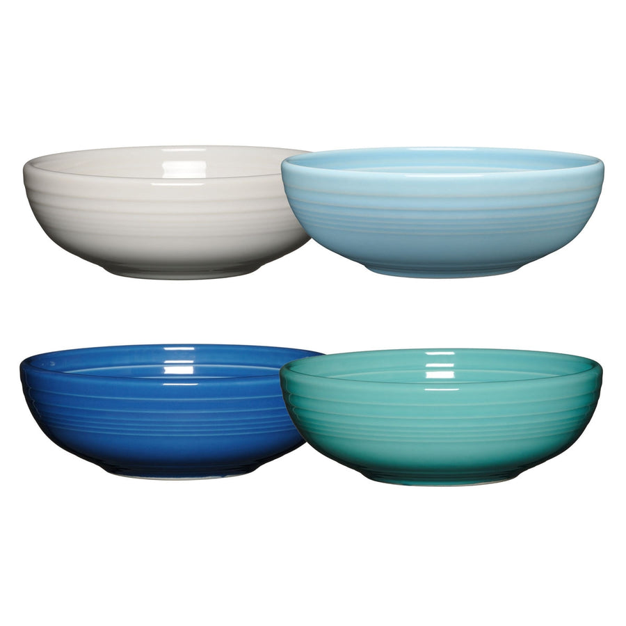 Mixed Coastal Blue Bistro Coupe 7 5/8-Inch 38OZ Medium Bowls, Set of 4