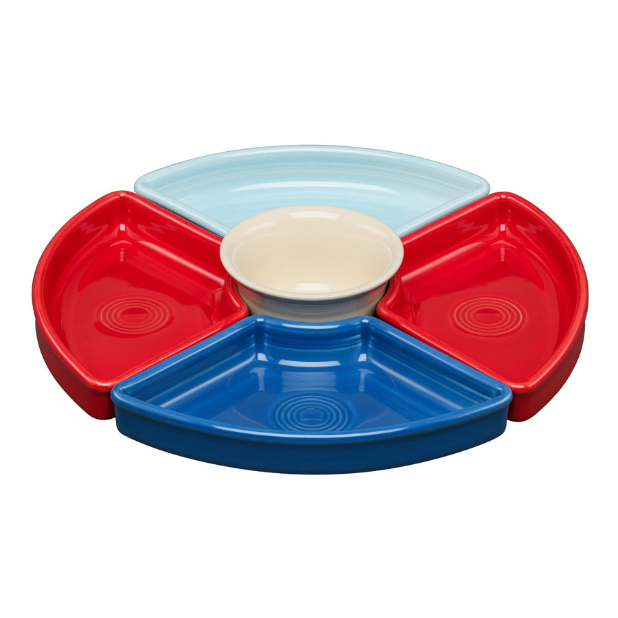 Americana 5-Piece Mixed Colors Entertaining Set 8 1/5 Inch