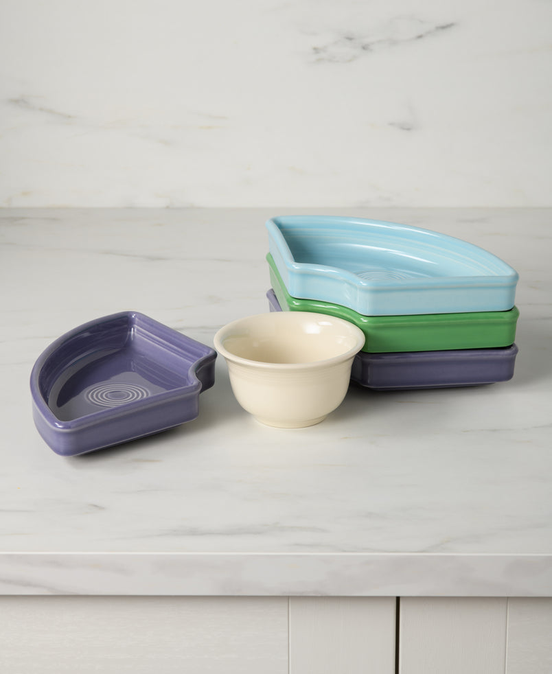 Lavender Bloom Mixed Color 5-Piece Entertaining Set 8 1/5 Inch