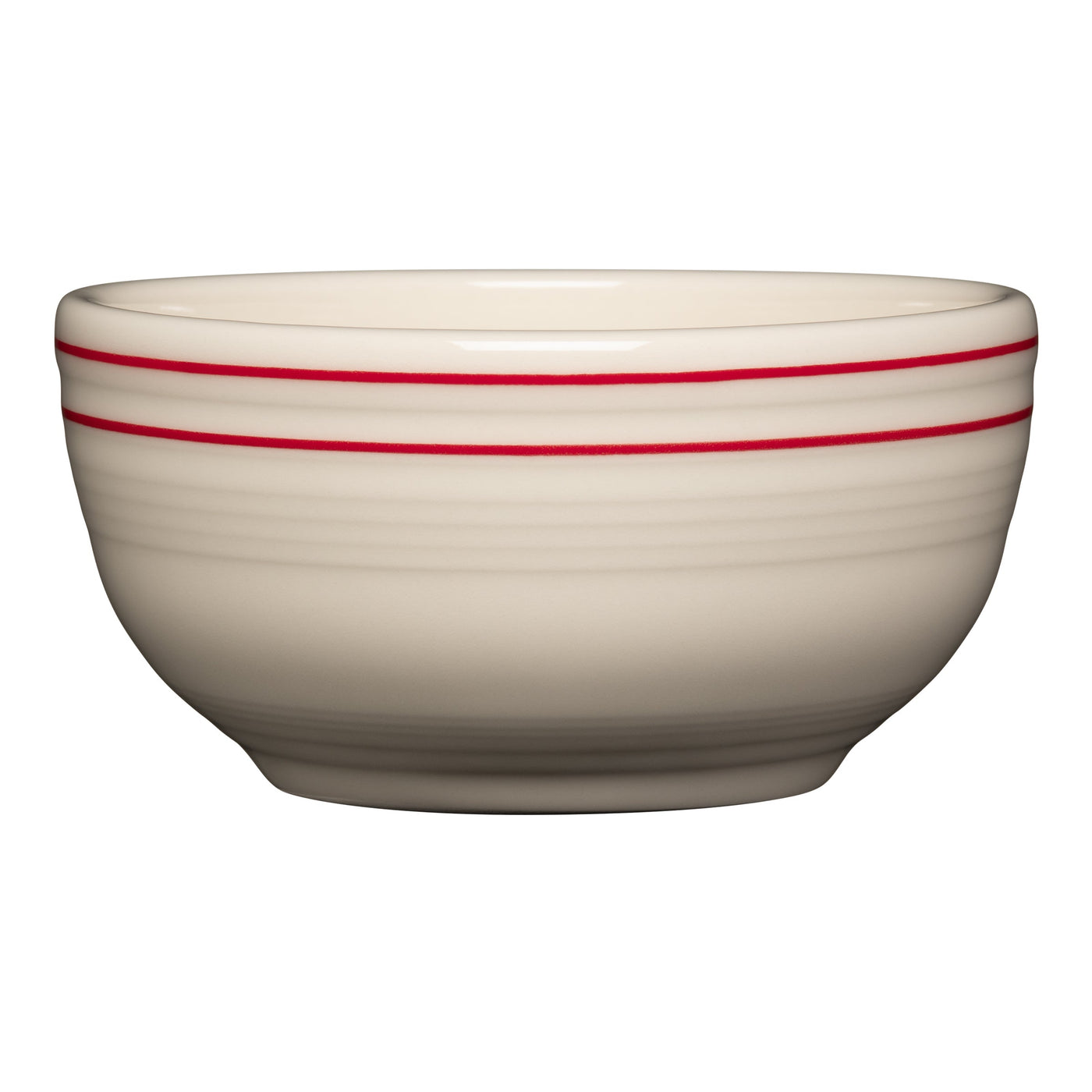 Americana Scarlet Bands Set of 4 Bistro Coupe 5 1/2 Inch Cereal Bowl 22 oz