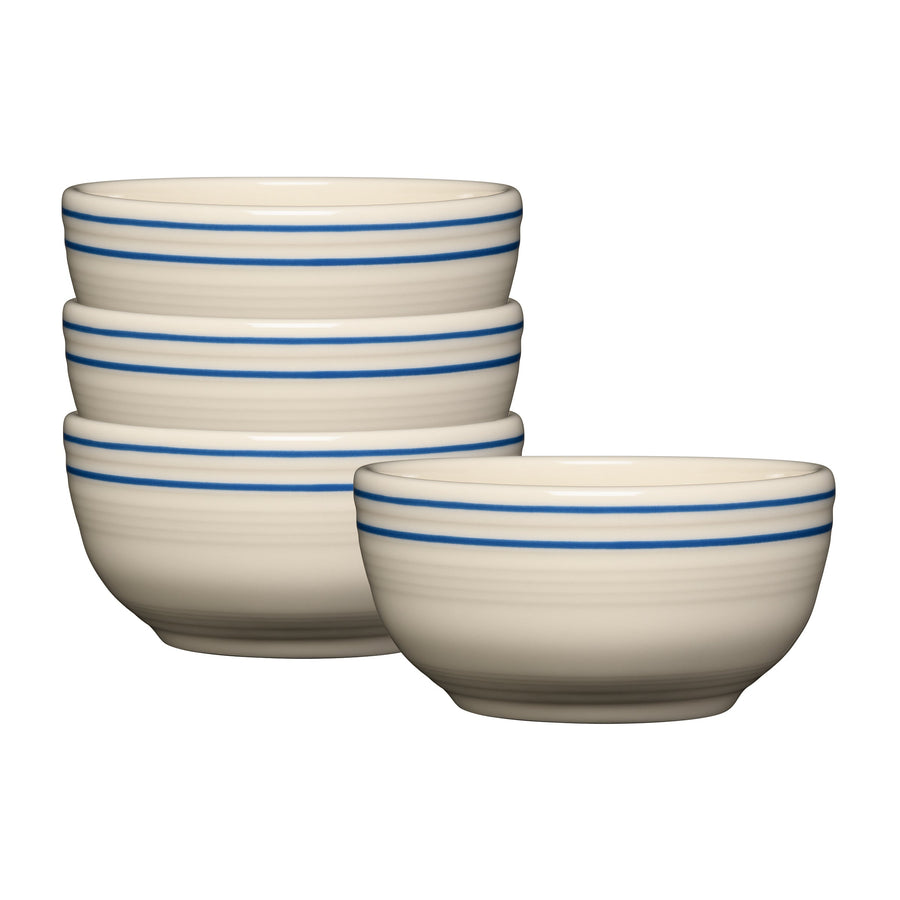 Americana Lapis Bands Set of 4 Bistro Coupe 5 1/2 Inch Cereal Bowl 22 oz