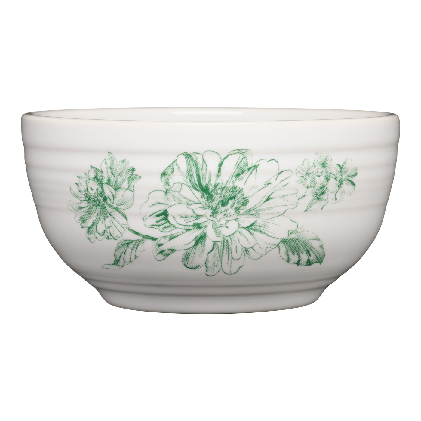 Botanical Floral Jade Bistro Coupe 5 1/2 Inch Cereal Bowl 22 OZ