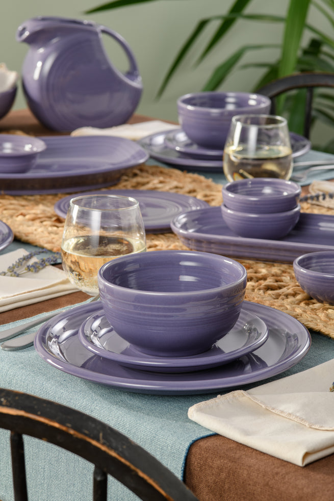 Lavender Bistro Coupe 3-Piece Dinnerware Set, Service for 1
