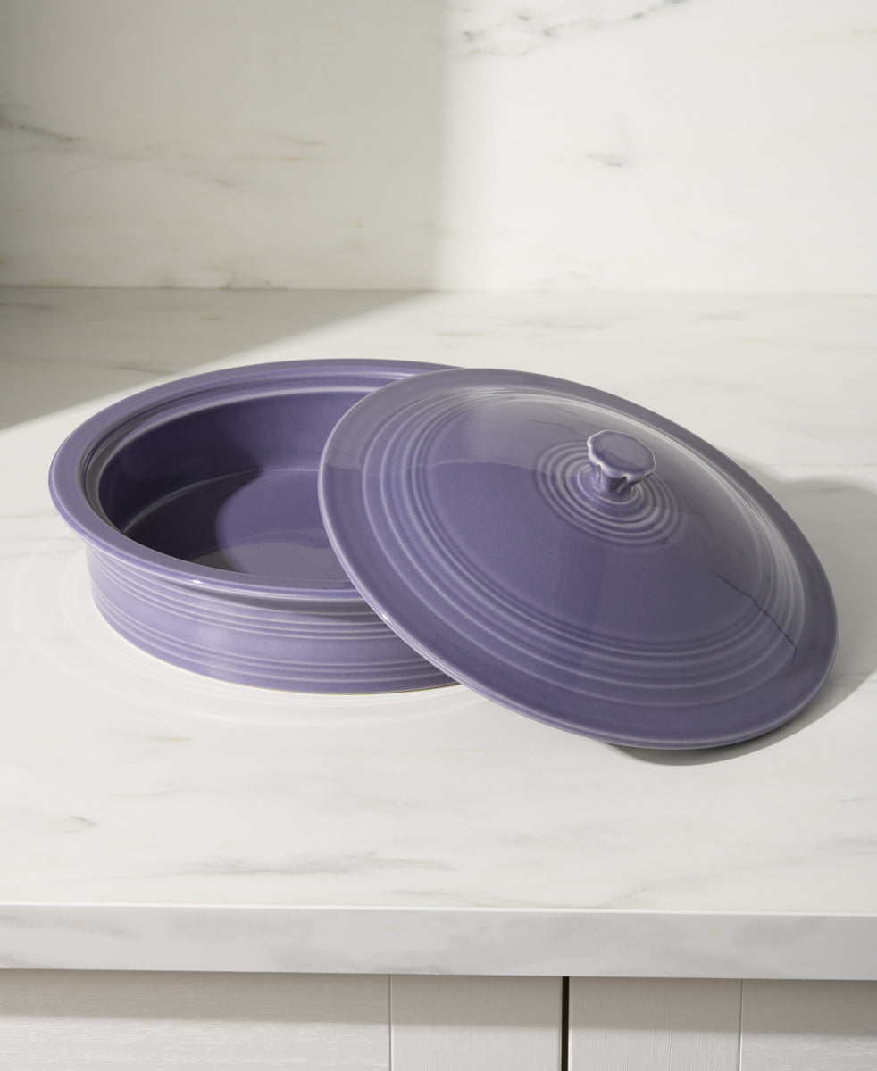 Lavender Small 10 Inch Round Covered Casserole 1.4 Quart