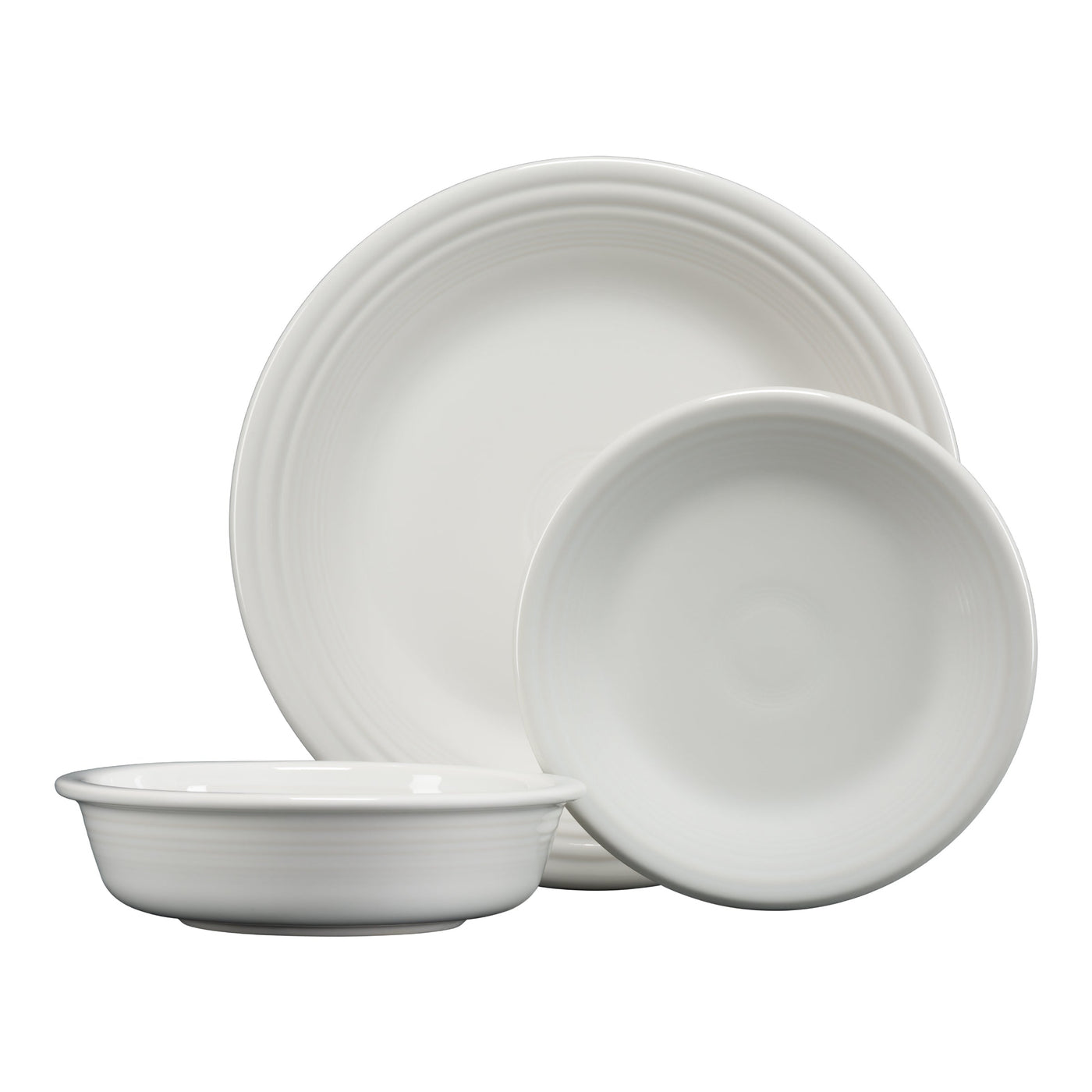 Classic Rim 3-Piece Dinnerware Set, Service for 1