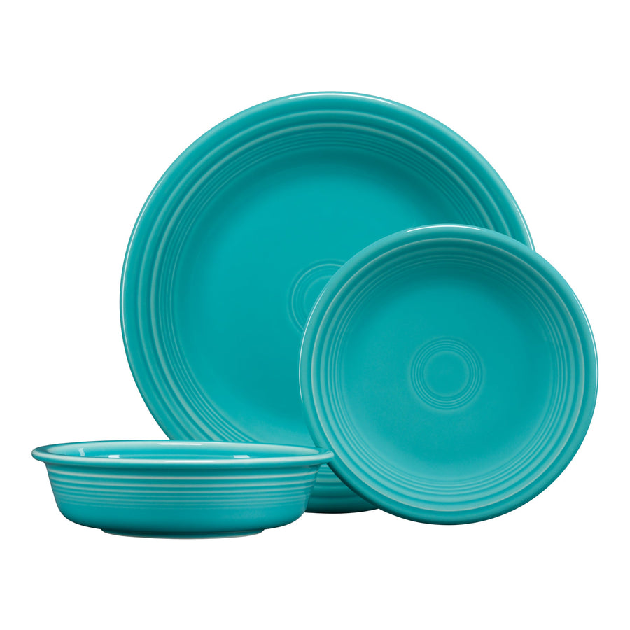 Classic Rim 3-Piece Dinnerware Set, Service for 1