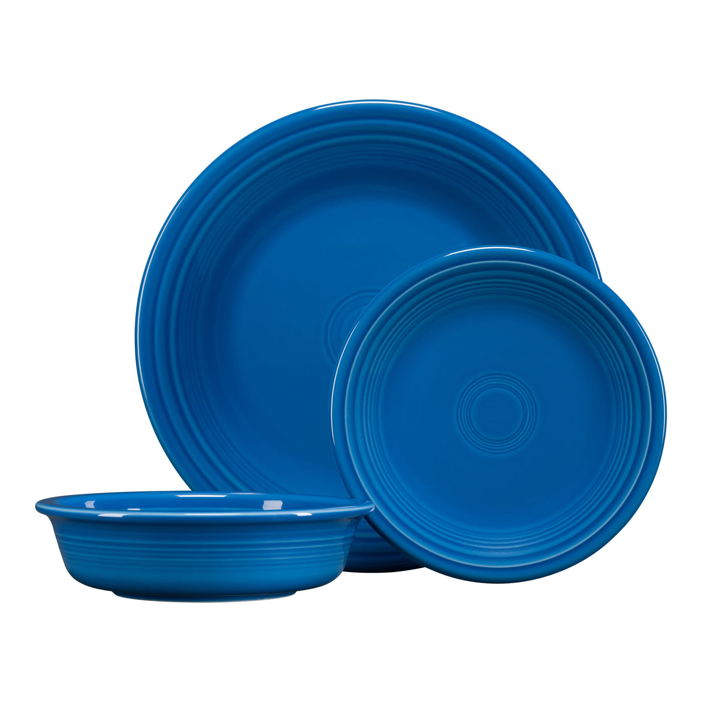 Classic Rim 3-Piece Dinnerware Set, Service for 1