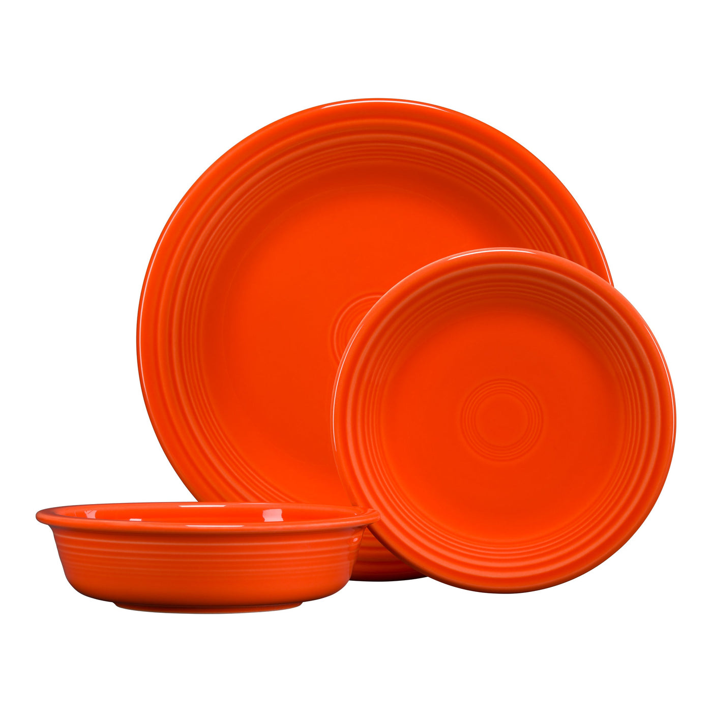 Classic Rim 3-Piece Dinnerware Set, Service for 1