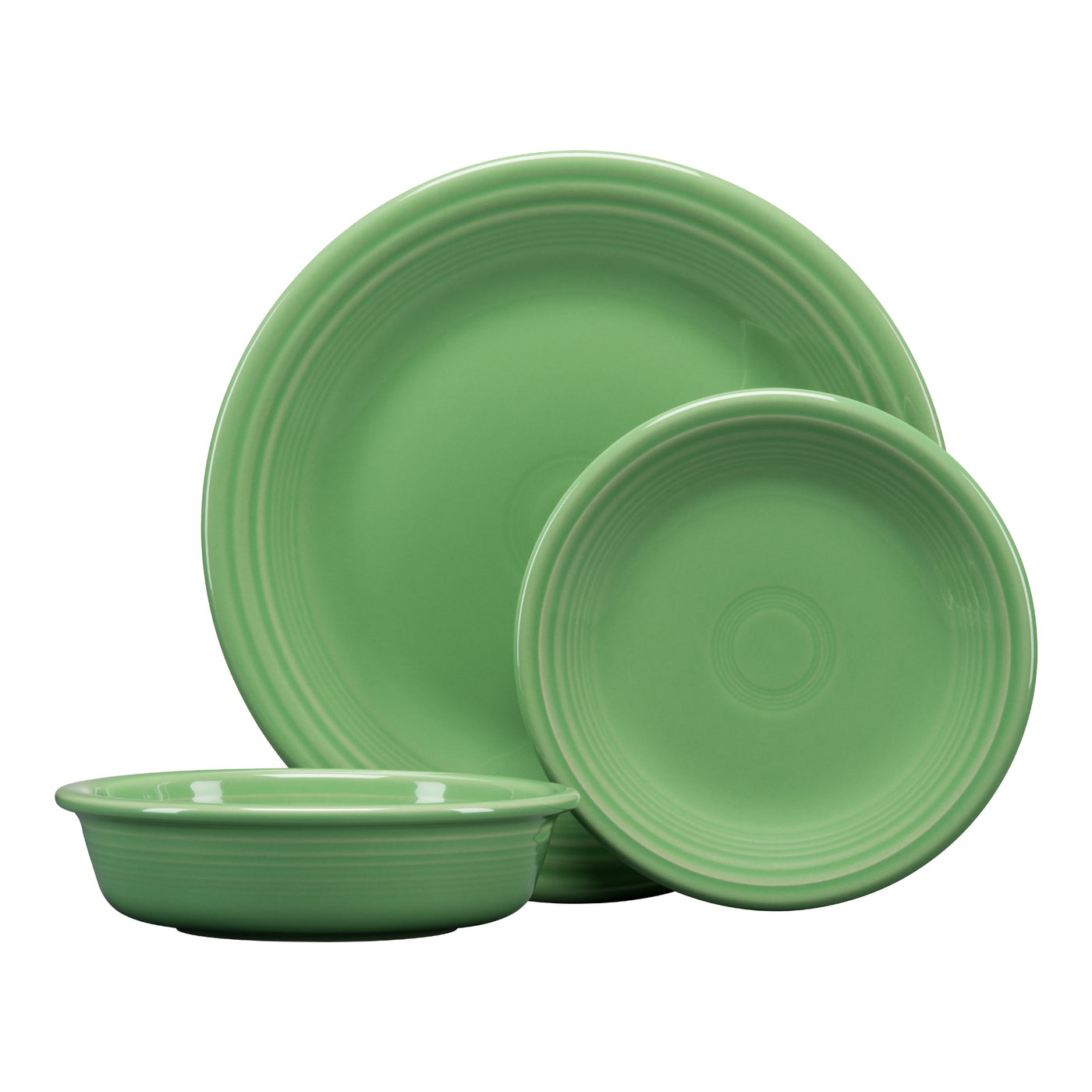 Classic Rim 3-Piece Dinnerware Set, Service for 1