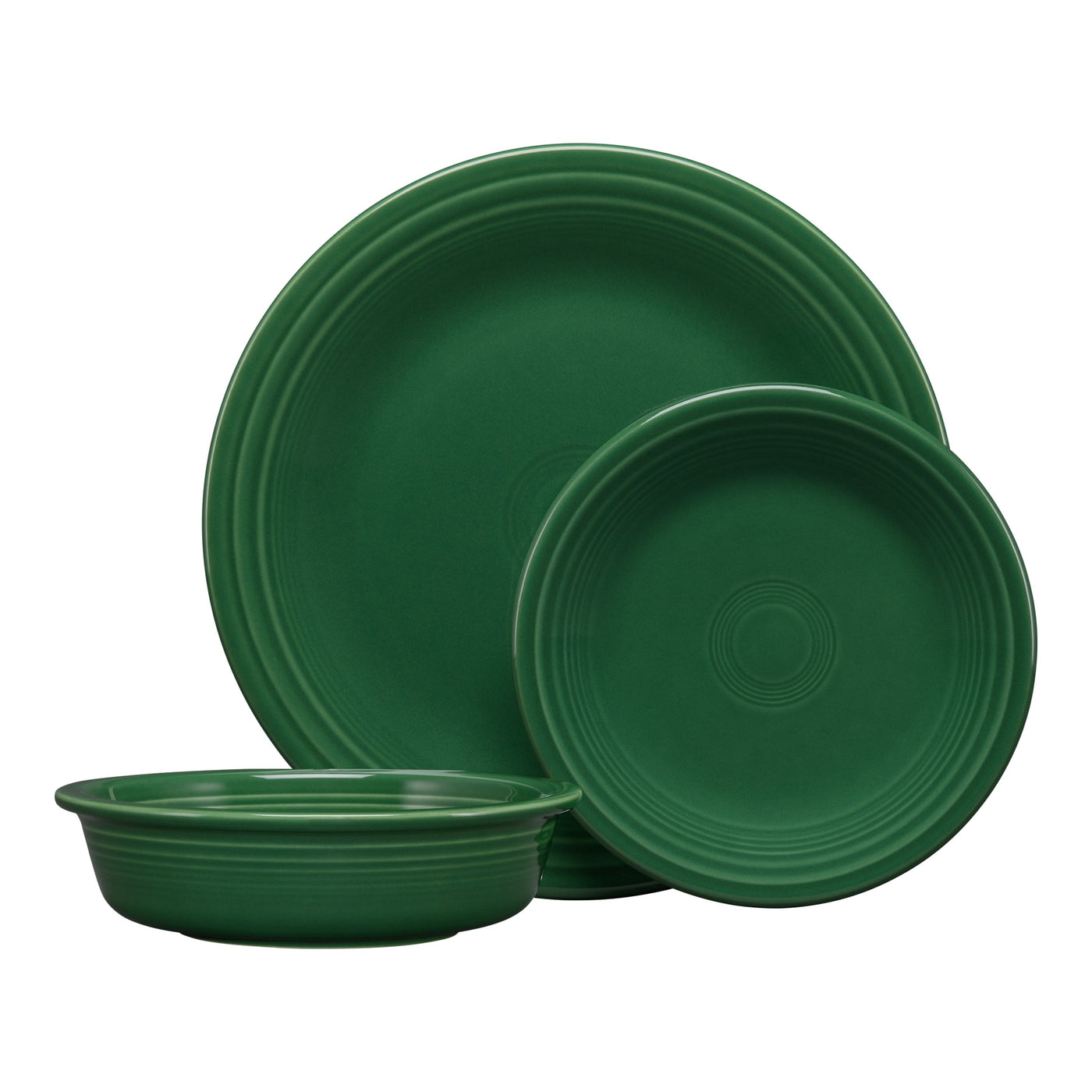 Classic Rim 3-Piece Dinnerware Set, Service for 1