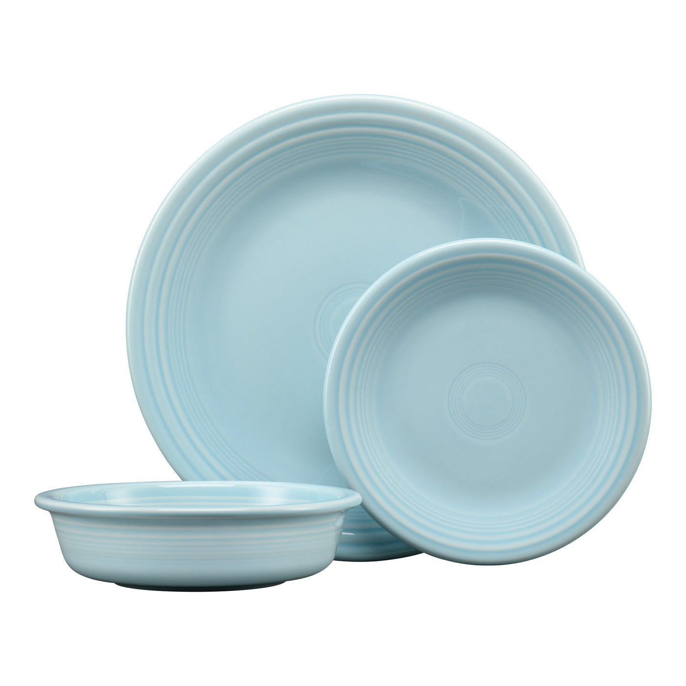 Classic Rim 3-Piece Dinnerware Set, Service for 1