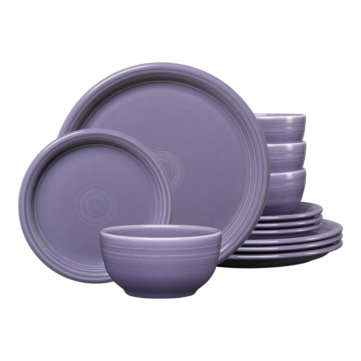 Lavender Bistro Coupe 12-Piece Dinnerware Set, Service for 4