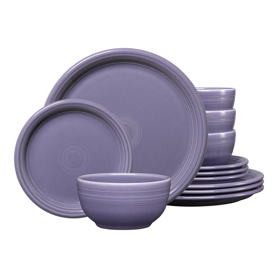 Lavender Bistro Coupe 12-Piece Dinnerware Set, Service for 4