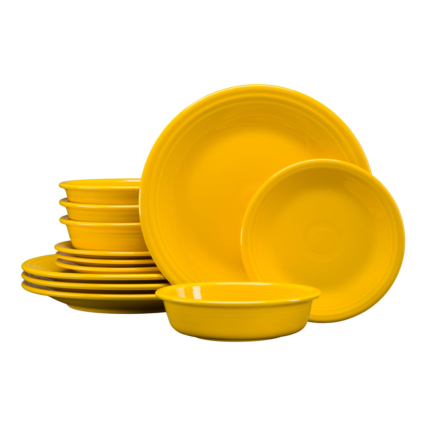 Classic Rim 12-Piece Dinnerware Set, Service for 4