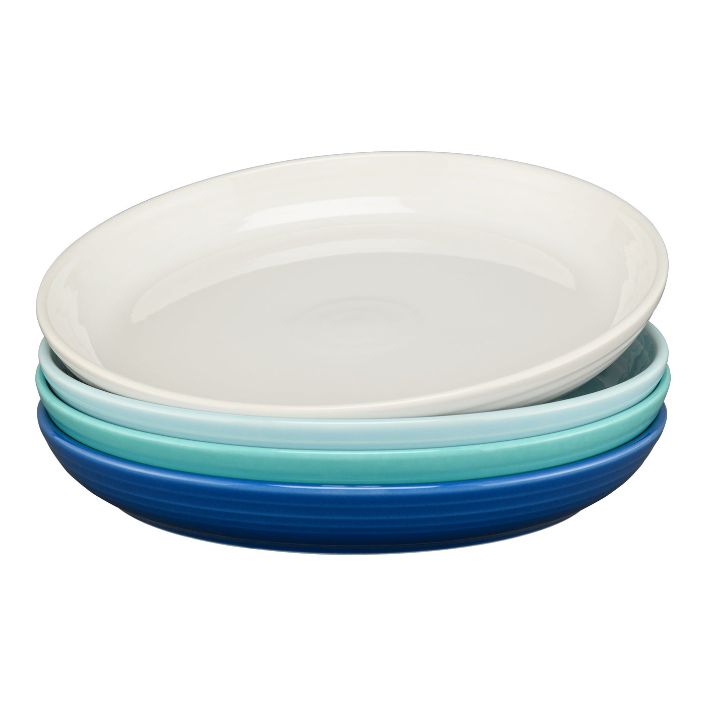 Mixed Coastal Blues Coupe 10 3/8 Inch Dinner Bowl 40 OZ, Set of 4