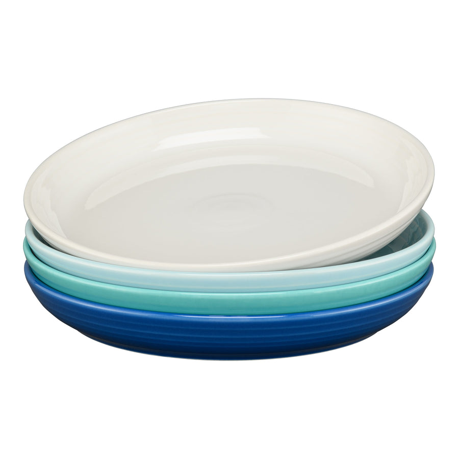 Mixed Coastal Blues Coupe 10 3/8 Inch Dinner Bowl 40 OZ, Set of 4
