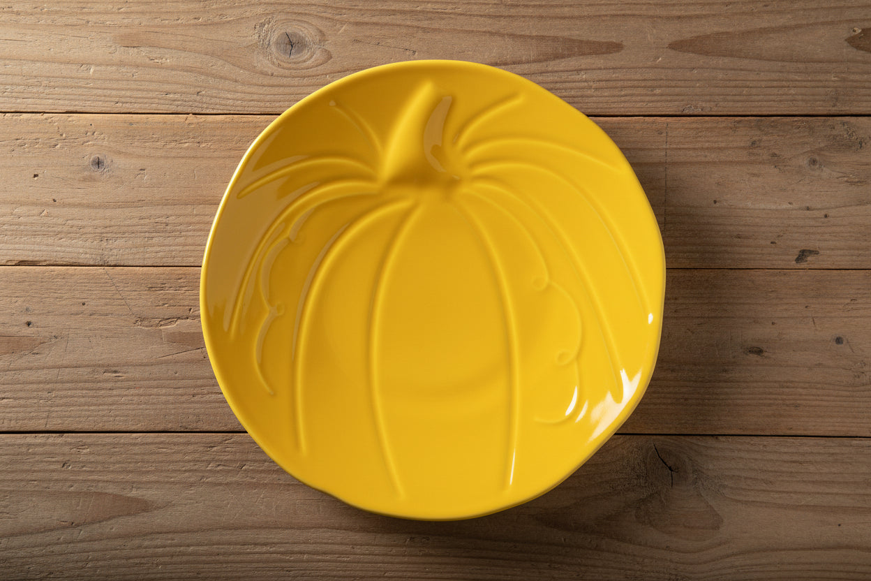 Pumpkin Shaped Plate 8 1/2 Inch