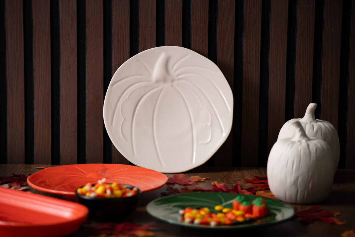 Pumpkin Shaped Plate 8 1/2 Inch