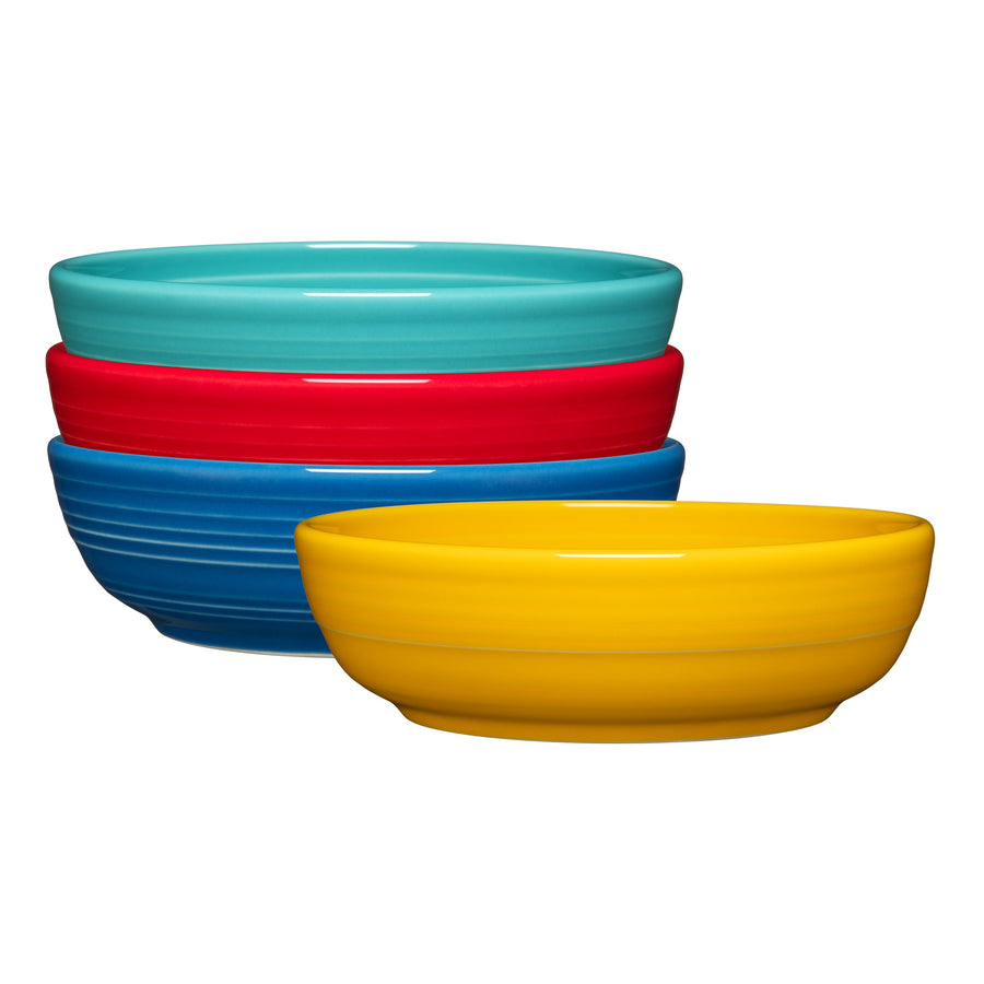 Mixed Vibrant Coupe 6 3/4 Inch Salad Bowl 24 OZ, Set of 4