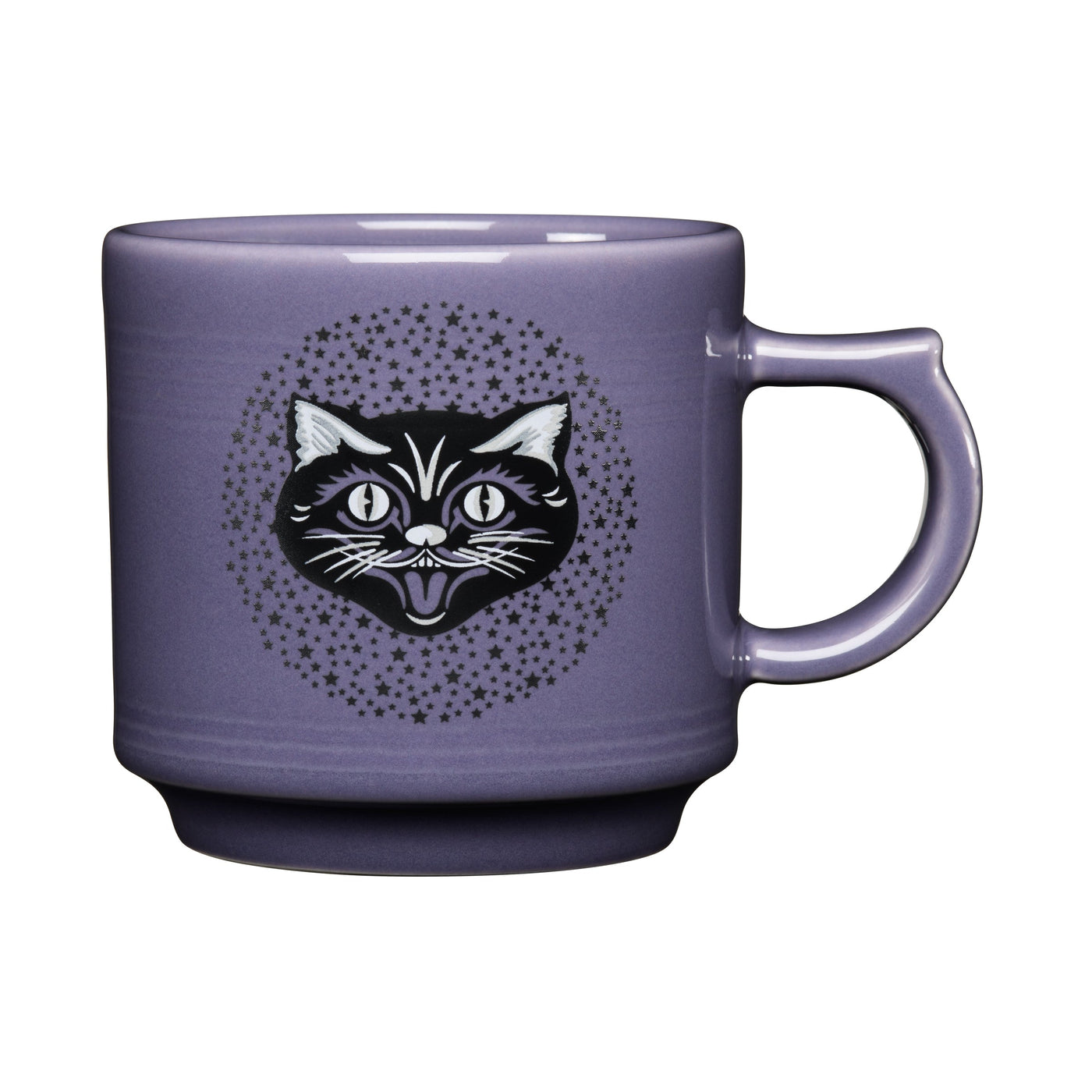 Black Cat Lavender 16 OZ Stackable Mug