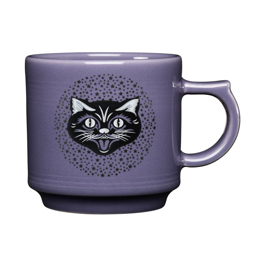 Black Cat Lavender 16 OZ Stackable Mug