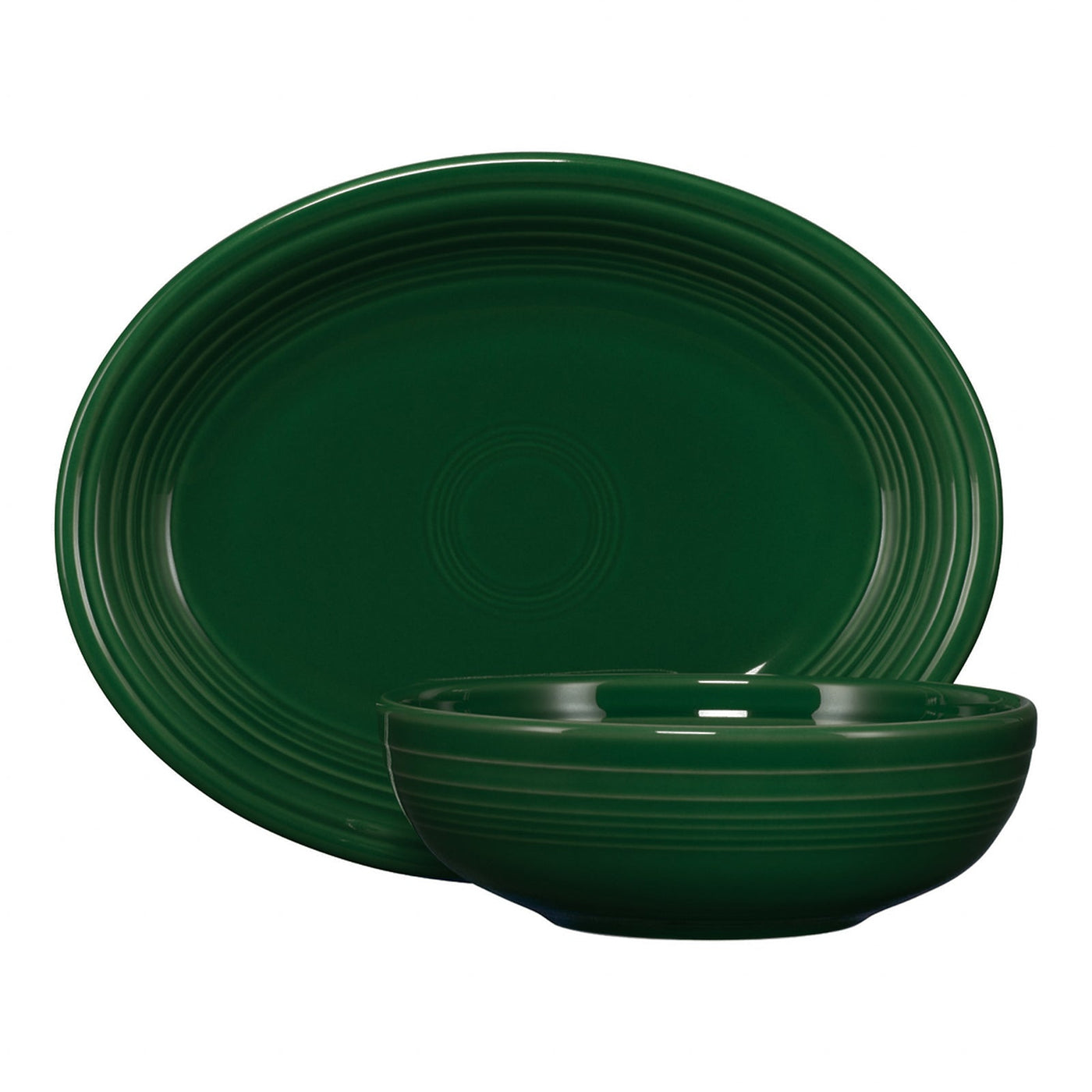 2-Piece Serve Set 11 5/8 Inch Oval Platter & 38 OZ Bistro Bowl
