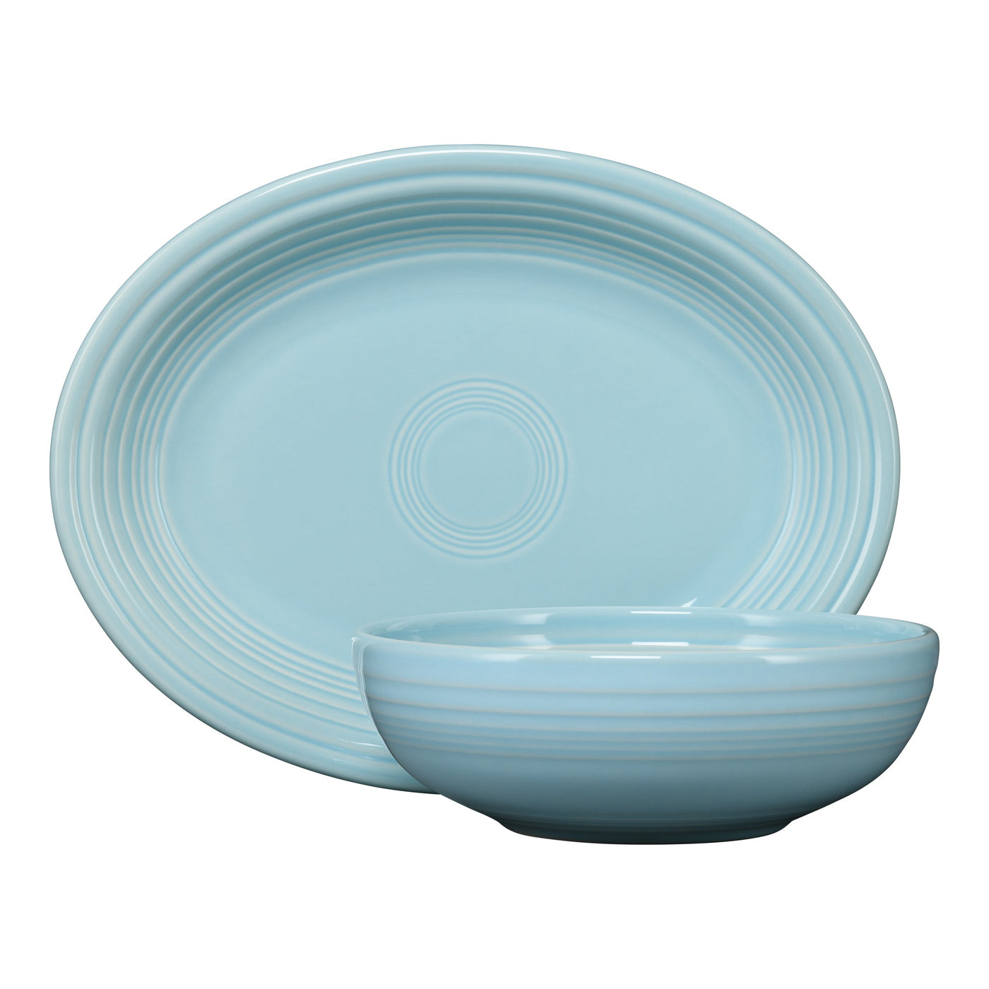 2-Piece Serve Set 11 5/8 Inch Oval Platter & 38 OZ Bistro Bowl