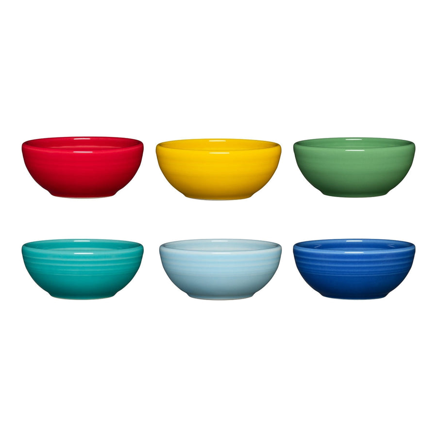 Mixed Vibrant 3 3/4-Inch Mixed Color 5OZ Mini Bowls, Set of 6
