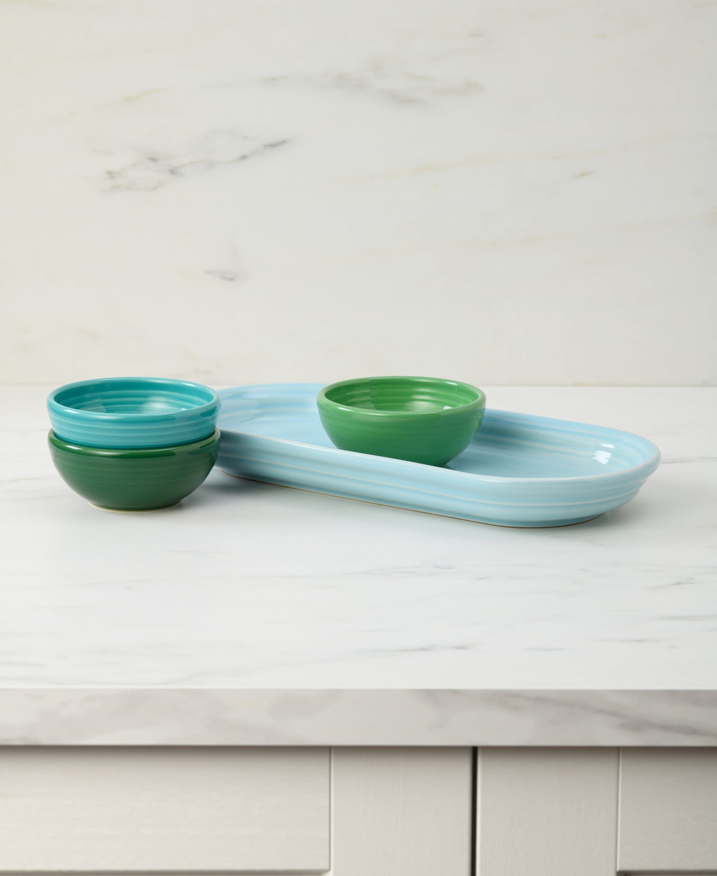 Aegean Mixed Colors 4-Piece Condiment Set