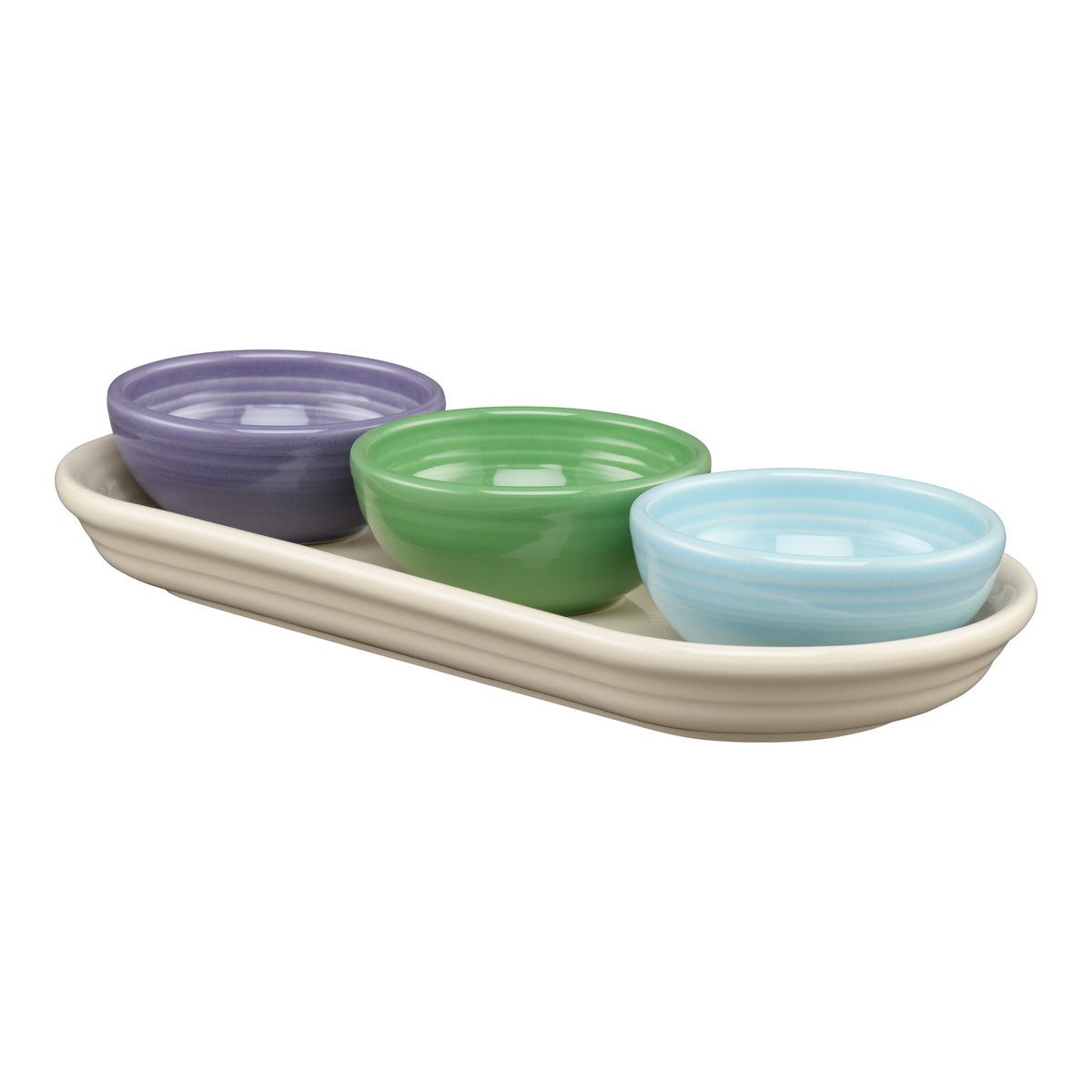 Lavender Bloom Mixed Color 4-Piece Condiment Set