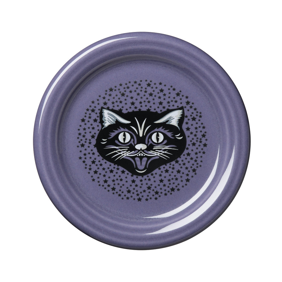 Black Cat Lavender 4 3/8 Inch Coaster and Mug Cover