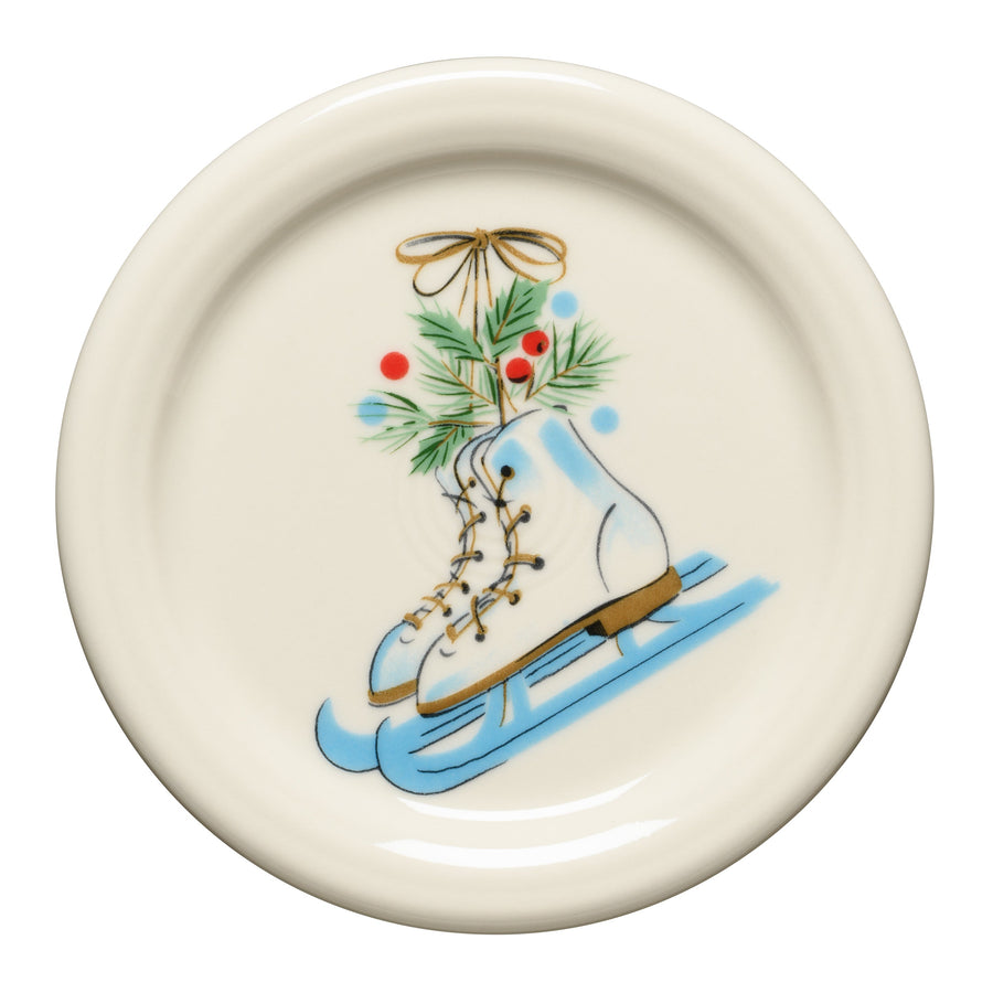 Jolly Christmas Skates 4 3/8 Inch Coaster and Mug Cover
