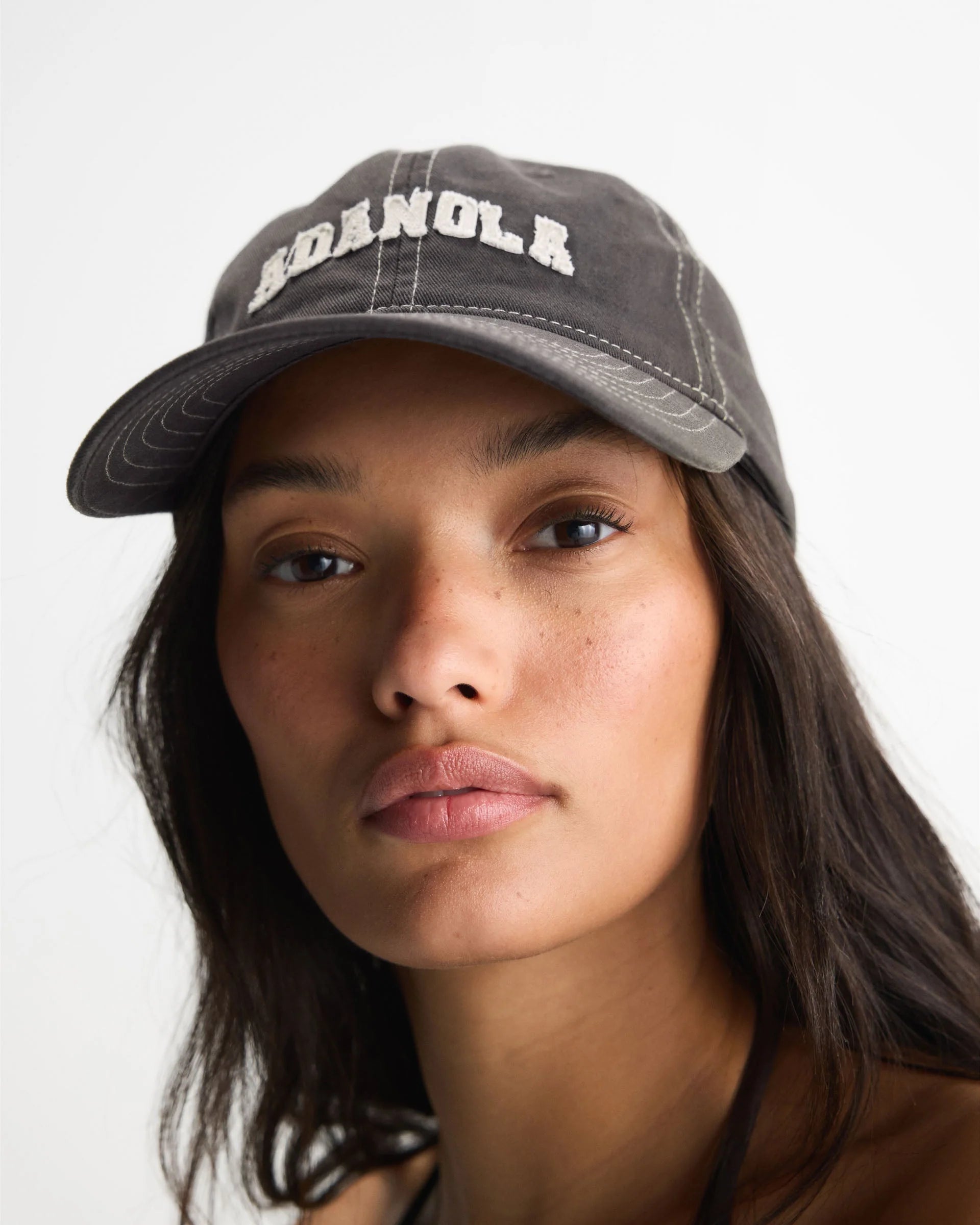 Varsity Applique Cap - Coffee Bean