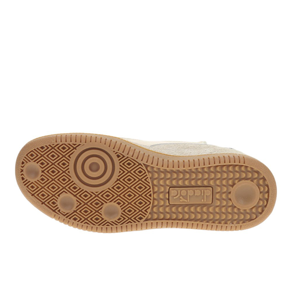 Gold Indoor Hairy Lace Up Sneakers