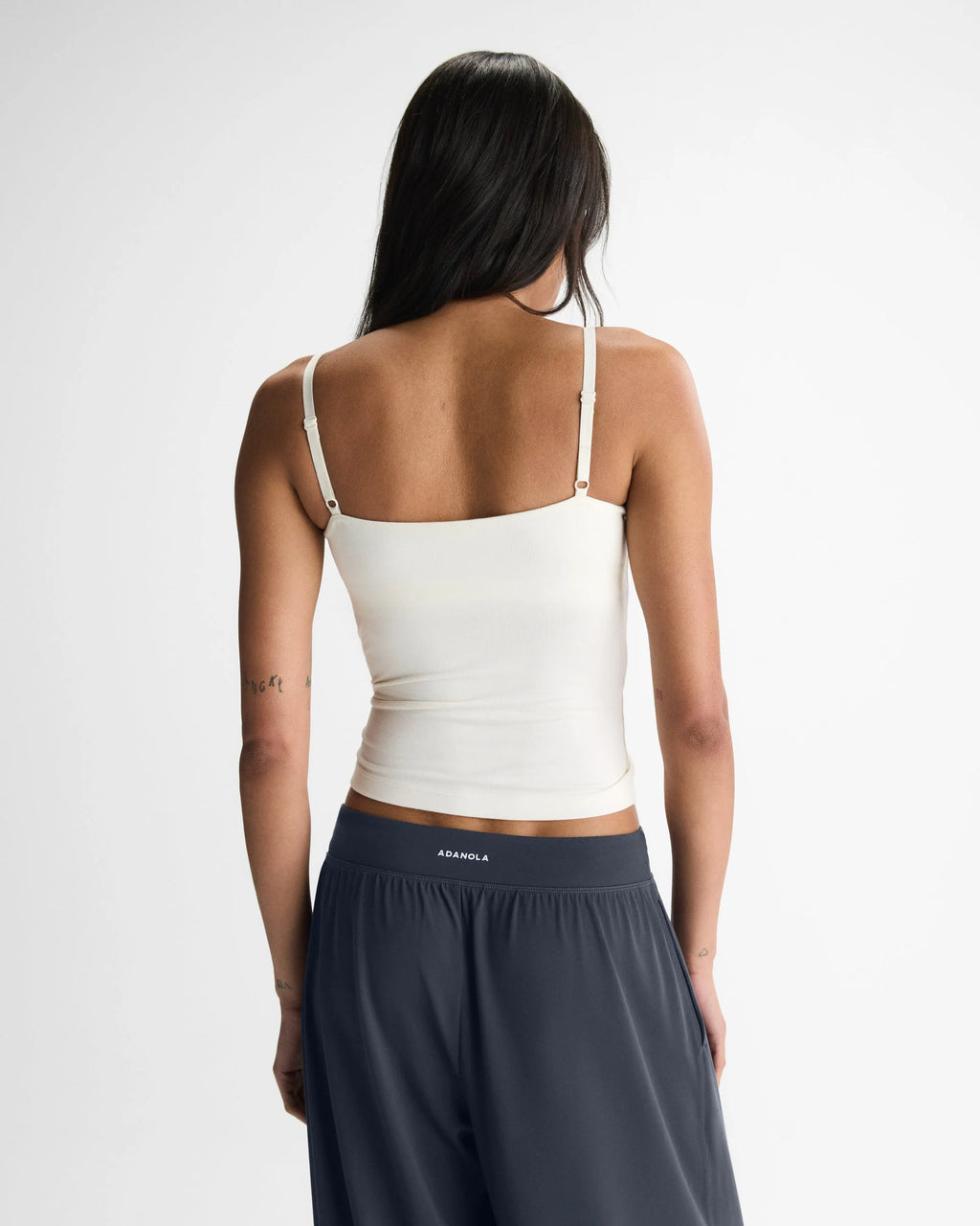 Soft Modal Skinny Strap Cami Top - Marshmallow White