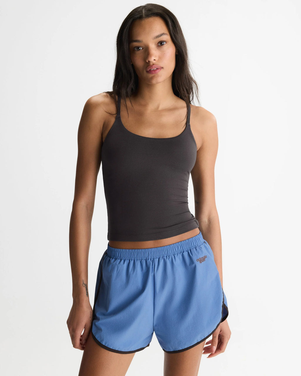 Soft Modal Skinny Strap Cami Top - Coffee Bean