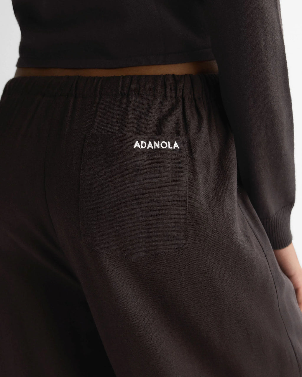 Linen Blend Pants - Coffee Bean