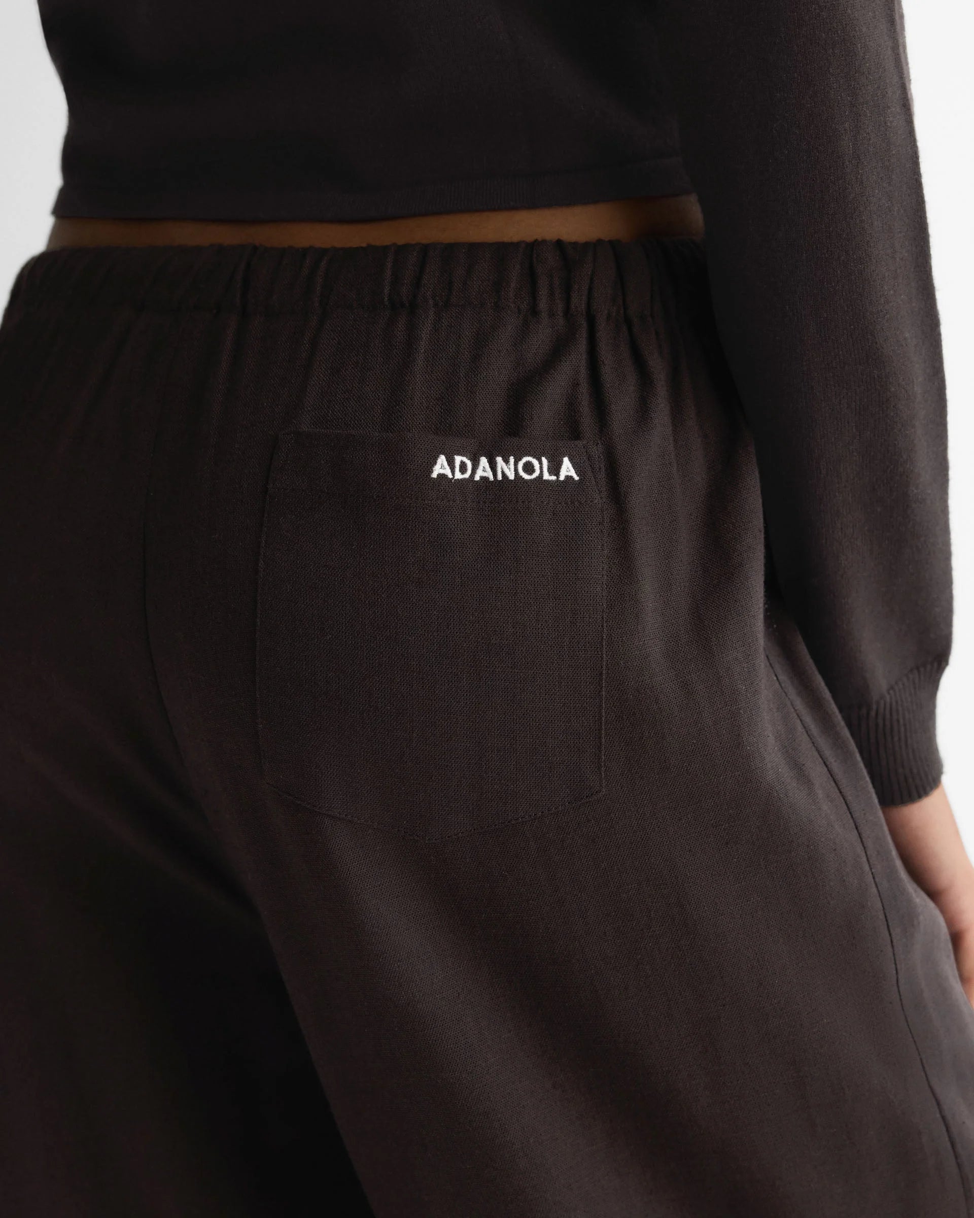 Linen Blend Pants - Coffee Bean