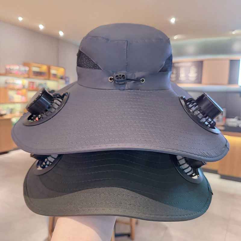 Solar Dual-Fan Cooling Hat