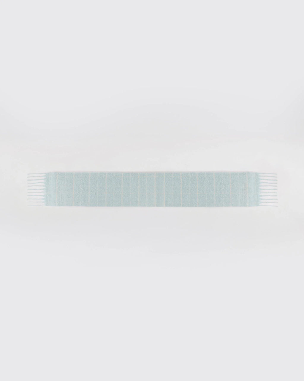Brushed Checked Scarf - Light Blue
