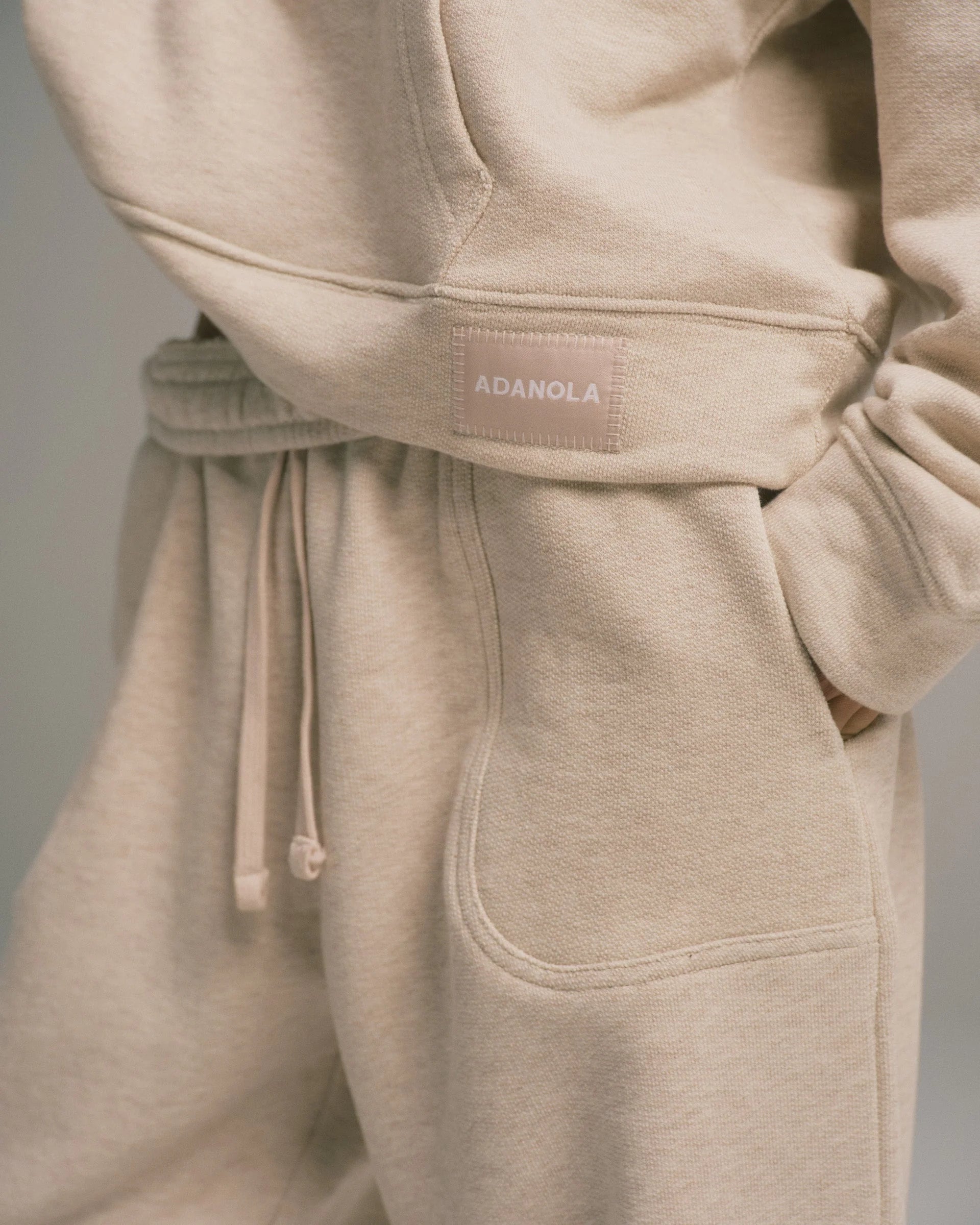Loopback Straight Leg Sweatpants - Oatmeal Melange