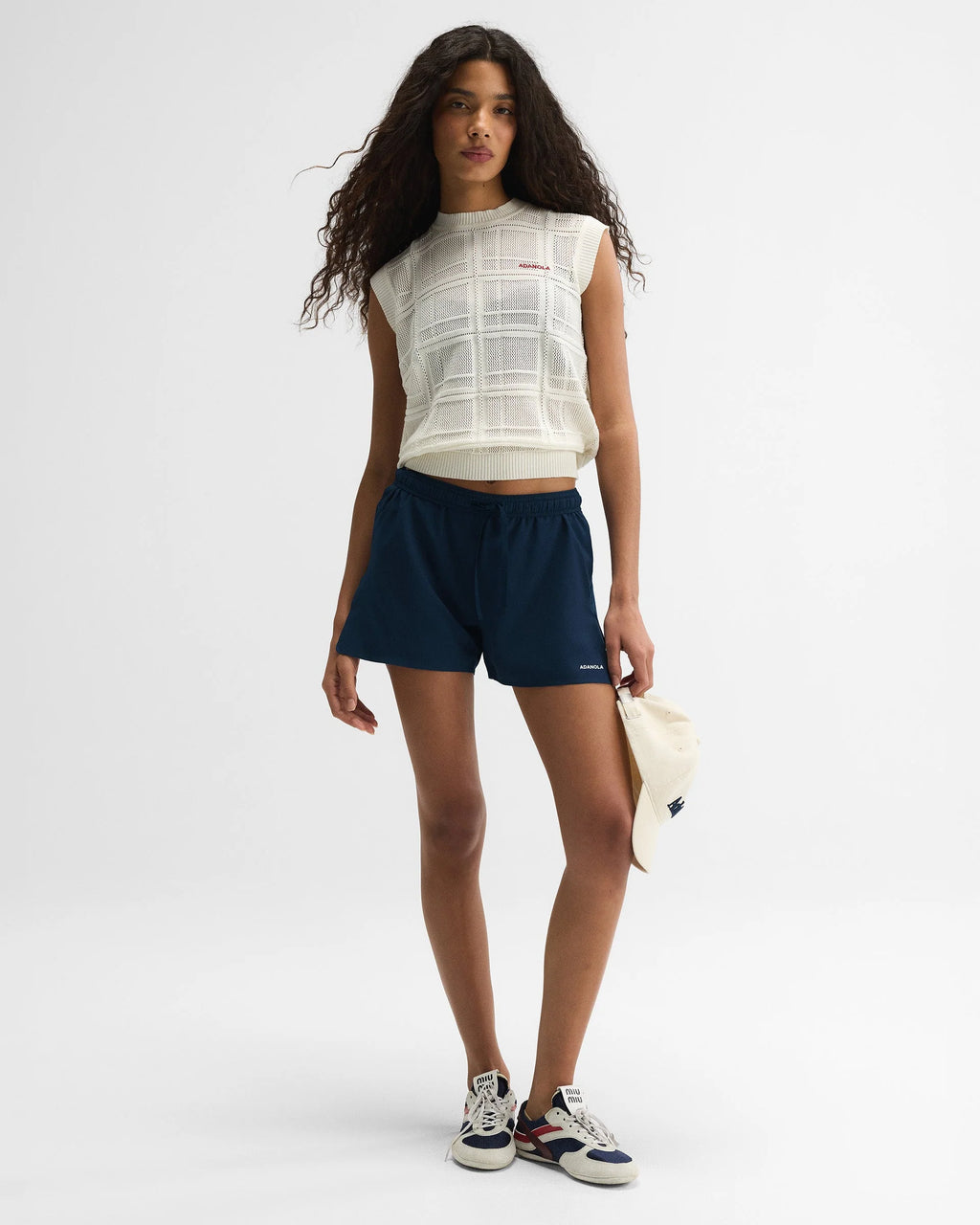 Jaquard Knit Vest Top - Marshmallow White